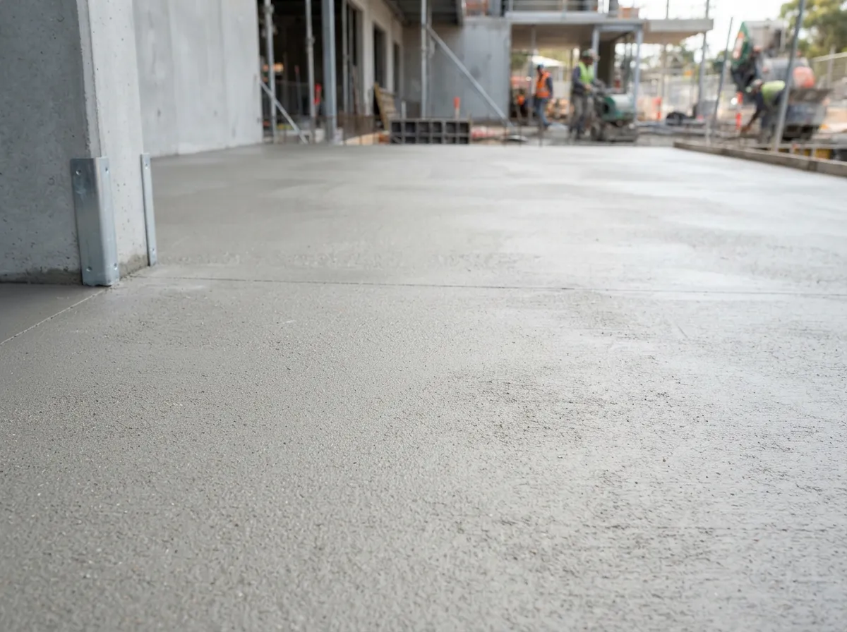 Smooth light-grey concrete surface