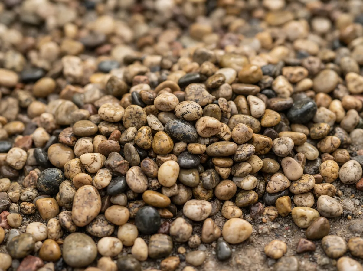 Small rounded pea gravel
